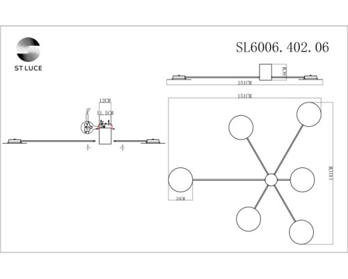 Потолочный светильник Tondo SL6006.402.06 ST Luce Потолочный светильник Tondo SL6006.402.06 ST Luce