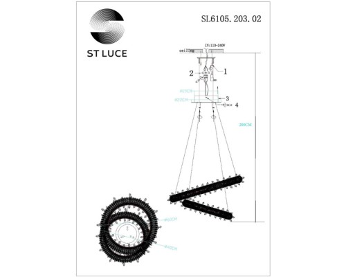 Подвесной светильник Lucchero SL6105.203.02 ST Luce Подвесной светильник Lucchero SL6105.203.02 ST Luce