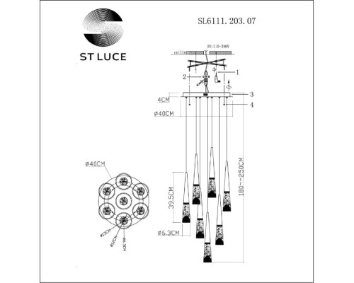 Подвесной светильник Sollen SL6111.203.07 ST Luce Подвесной светильник Sollen SL6111.203.07 ST Luce