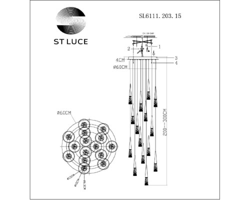 Подвесной светильник Sollen SL6111.203.15 ST Luce Подвесной светильник Sollen SL6111.203.15 ST Luce