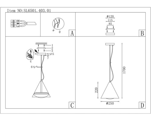 Подвесной светильник Tresor SL6501.403.01 ST Luce Подвесной светильник Tresor SL6501.403.01 ST Luce