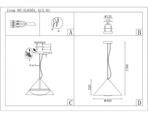 Подвесной светильник Tresor SL6501.413.01 ST Luce Подвесной светильник Tresor SL6501.413.01 ST Luce