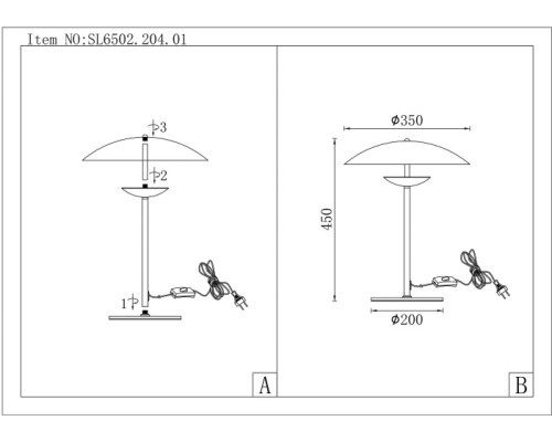 Интерьерная настольная лампа Armonico SL6502.204.01 ST Luce Интерьерная настольная лампа Armonico SL6502.204.01 ST Luce