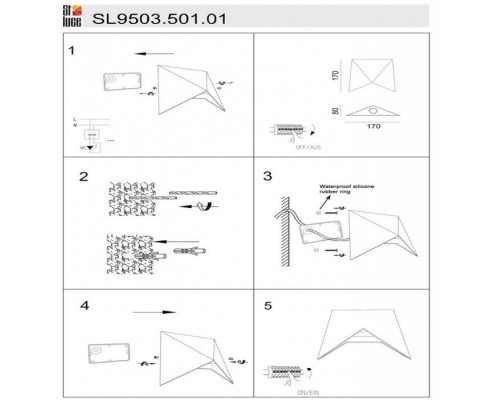 Настенный светильник уличный Canneto SL9503.501.01 ST Luce Настенный светильник уличный Canneto SL9503.501.01 ST Luce