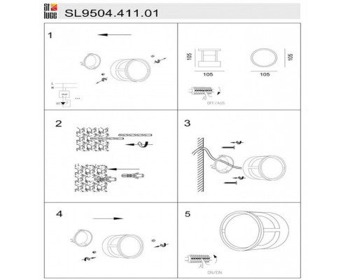 Настенный светильник уличный Alceno SL9504.411.01 ST Luce