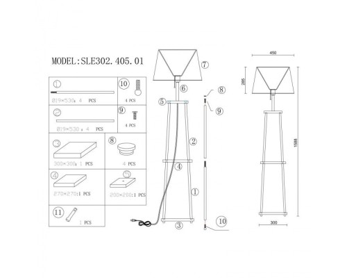 Торшер Menola SLE302.405.01 ST Luce Торшер Menola SLE302.405.01 ST Luce