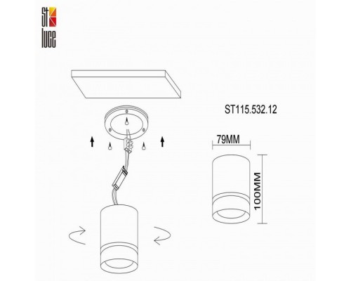 Точечный светильник St115 ST115.532.12 ST Luce Точечный светильник St115 ST115.532.12 ST Luce