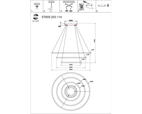Подвесной светильник ST605.203.114 ST Luce Подвесной светильник ST605.203.114 ST Luce