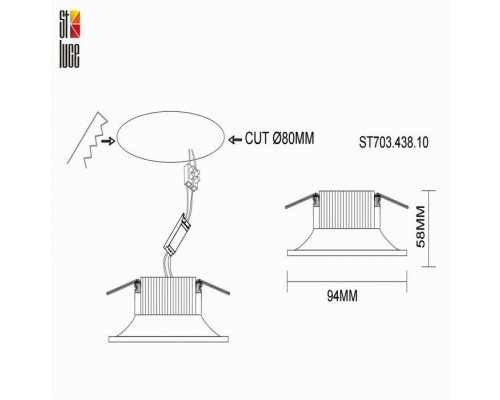 Точечный светильник St703 ST703.438.10 ST Luce Точечный светильник St703 ST703.438.10 ST Luce