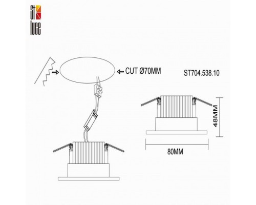 Точечный светильник St704 ST704.538.10 ST Luce Точечный светильник St704 ST704.538.10 ST Luce