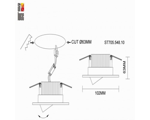 Точечный светильник St705 ST705.548.10 ST Luce Точечный светильник St705 ST705.548.10 ST Luce