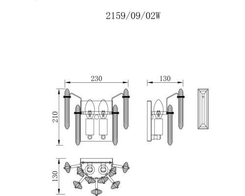 Настенный светильник Ton 2159/09/02W Stilfort Настенный светильник Ton 2159/09/02W Stilfort