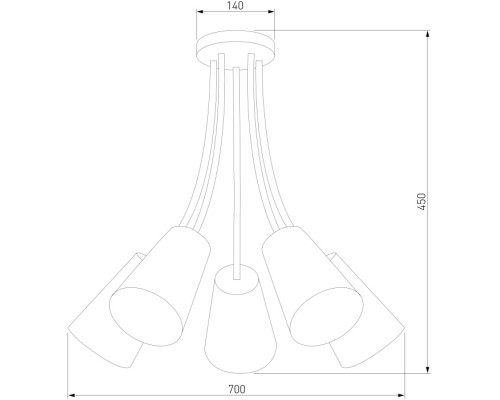 Потолочная люстра Wire 1712 Wire Kids TK Lighting