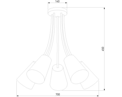 Потолочная люстра Wire 828 Wire Gold TK Lighting Потолочная люстра Wire 828 Wire Gold TK Lighting