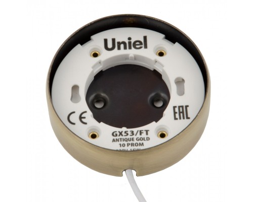 Точечный светильник GX53/FT ANTIQUE GOLD 10 PROM Uniel Точечный светильник GX53/FT ANTIQUE GOLD 10 PROM Uniel