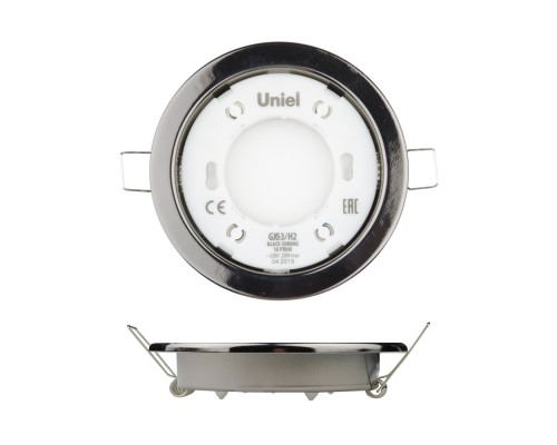 Точечный светильник GX53/H2 BLACK CHROME 10 PROM Uniel Точечный светильник GX53/H2 BLACK CHROME 10 PROM Uniel