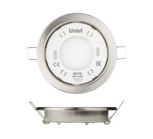 Точечный светильник  GX53/H2 NICKEL 10 PROM Uniel