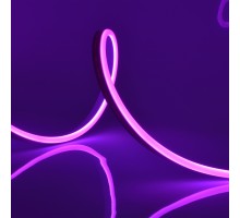 Светодиодная лента Neon ULS-N11-2835-120LED/m-8mm-IP67-DC24V-10W/m-15M-PURPLE катушка в герметичной упаковке Uniel