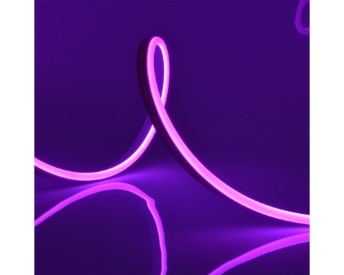 Светодиодная лента Neon ULS-N11-2835-120LED/m-8mm-IP67-DC24V-10W/m-15M-PURPLE катушка в герметичной упаковке Uniel