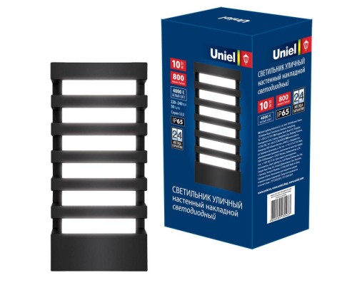 Настенный светильник уличный ULU-S40A-10W/4000K IP65 GREY Uniel Настенный светильник уличный ULU-S40A-10W/4000K IP65 GREY Uniel