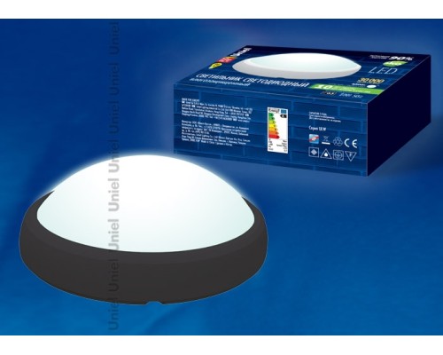 Потолочный светильник ULW-O04-12W/NW IP65 BLACK Uniel Потолочный светильник ULW-O04-12W/NW IP65 BLACK Uniel
