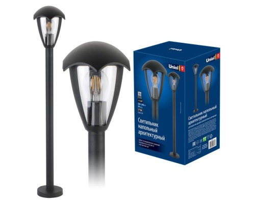 Наземный фонарь UUL-T80A 60W/E27 IP54 BLACK Uniel Наземный фонарь UUL-T80A 60W/E27 IP54 BLACK Uniel