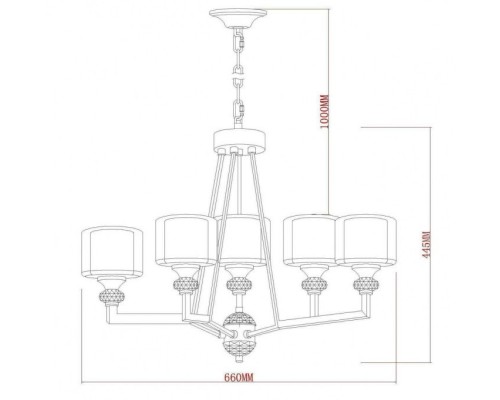 Подвесная люстра Lotus VL1054L05 Vele Luce