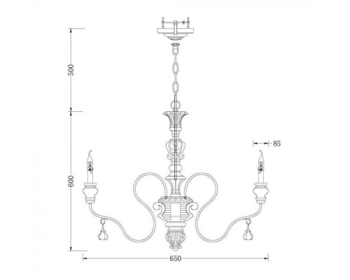 Подвесная люстра Miramare VL1286L06 Vele Luce Подвесная люстра Miramare VL1286L06 Vele Luce