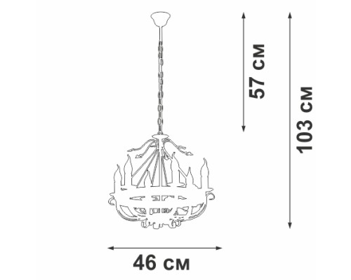 Подвесная люстра V1161-0/6 Vitaluce Подвесная люстра V1161-0/6 Vitaluce