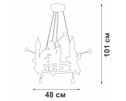 Подвесная люстра V2970-0/3S Vitaluce Подвесная люстра V2970-0/3S Vitaluce