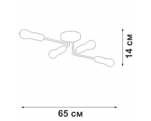 Потолочная люстра V3005-1/4PL Vitaluce Потолочная люстра V3005-1/4PL Vitaluce