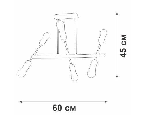 Потолочная люстра V3010-1/6PL Vitaluce Потолочная люстра V3010-1/6PL Vitaluce