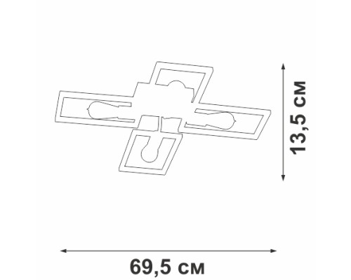 Потолочная люстра V3031-7/4PL Vitaluce Потолочная люстра V3031-7/4PL Vitaluce
