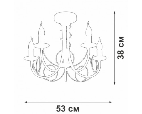 Потолочная люстра V3035-0/5PL Vitaluce Потолочная люстра V3035-0/5PL Vitaluce