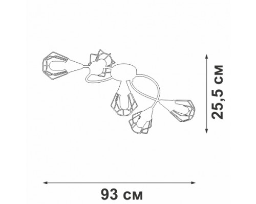 Потолочная люстра V3037-0/5PL Vitaluce Потолочная люстра V3037-0/5PL Vitaluce