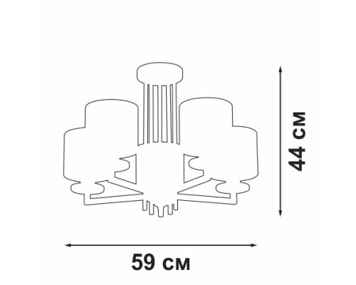 Потолочная люстра V3069-8/5PL Vitaluce Потолочная люстра V3069-8/5PL Vitaluce