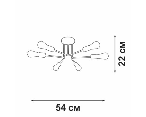 Потолочная люстра V3071-8/6PL Vitaluce Потолочная люстра V3071-8/6PL Vitaluce