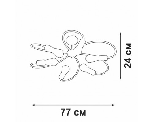 Потолочная люстра V3076-1/6PL Vitaluce Потолочная люстра V3076-1/6PL Vitaluce
