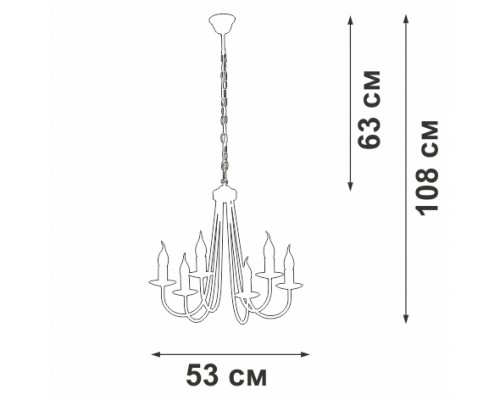 Подвесная люстра V3718-8/6 Vitaluce Подвесная люстра V3718-8/6 Vitaluce