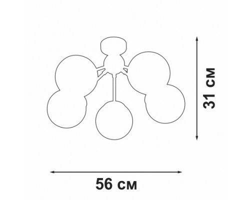 Потолочная люстра V3772-8/5PL Vitaluce Потолочная люстра V3772-8/5PL Vitaluce