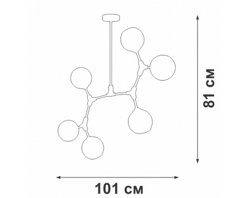 Потолочная люстра V3790-0/6PL Vitaluce Потолочная люстра V3790-0/6PL Vitaluce