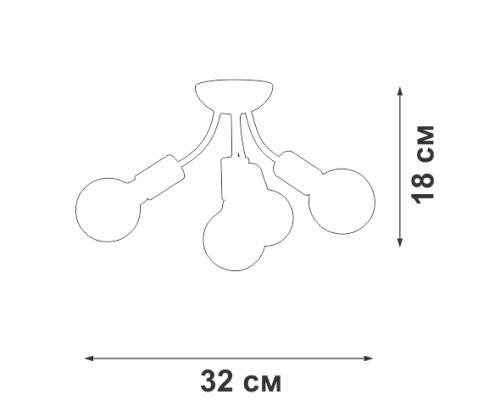 Потолочная люстра V3927-1/4PL Vitaluce Потолочная люстра V3927-1/4PL Vitaluce