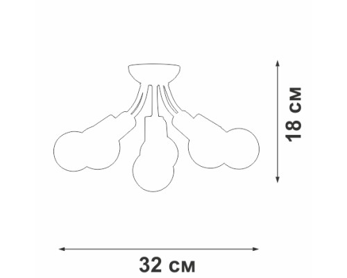 Потолочная люстра V3927-1/6PL Vitaluce Потолочная люстра V3927-1/6PL Vitaluce