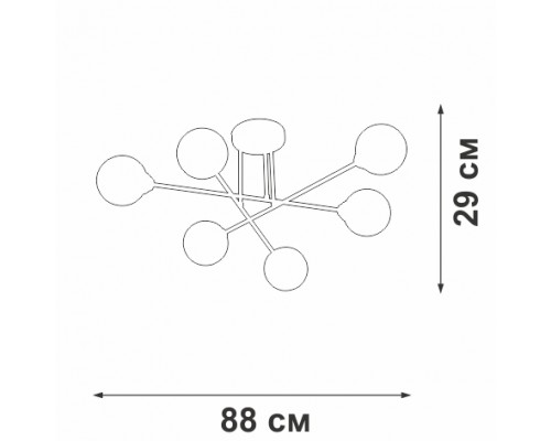Потолочная люстра V3931-1/6PL Vitaluce Потолочная люстра V3931-1/6PL Vitaluce