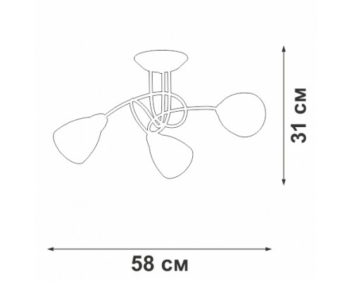 Потолочная люстра V3955-0/3PL Vitaluce Потолочная люстра V3955-0/3PL Vitaluce