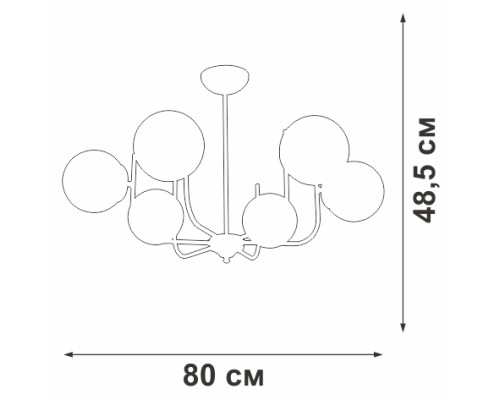 Потолочная люстра V3957-7/6PL Vitaluce Потолочная люстра V3957-7/6PL Vitaluce