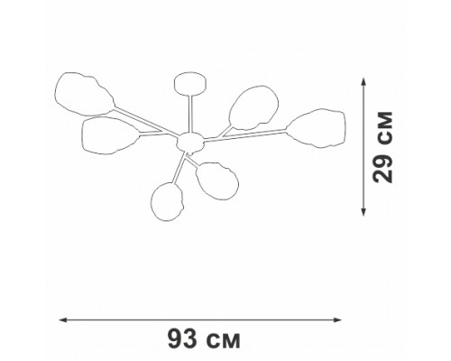 Потолочная люстра V3958-1/6PL Vitaluce Потолочная люстра V3958-1/6PL Vitaluce