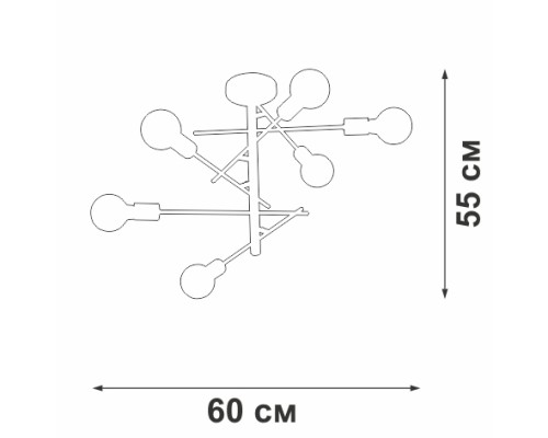 Потолочная люстра V3974-1/6PL Vitaluce Потолочная люстра V3974-1/6PL Vitaluce