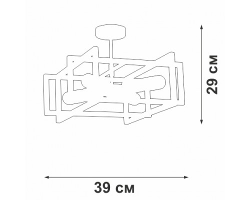 Потолочная люстра V3981-1/4PL Vitaluce Потолочная люстра V3981-1/4PL Vitaluce