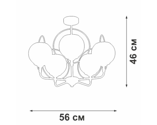 Потолочная люстра V3991-1/5PL Vitaluce Потолочная люстра V3991-1/5PL Vitaluce
